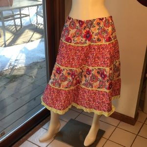 Lovely 🌺pink🌺flower🌺 skirt, cotton